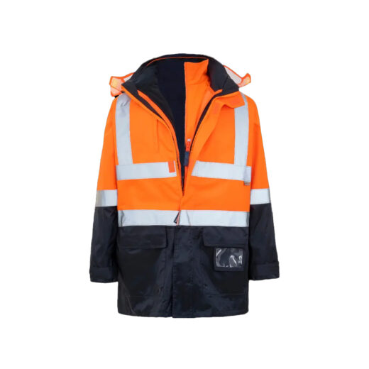 Men′s Hi-Vis Visibility Softshell Jacket Safety Work Class 3 Orange Workwear