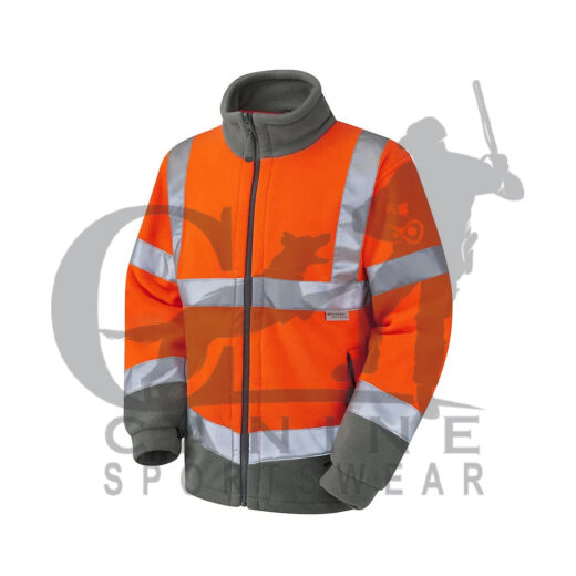 High Visibility Fleece Jacket Reflective Tape Safety Workwear Jacket