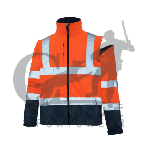 Men's Landy Softshell Hi Vis Jacket - Orange/Navy