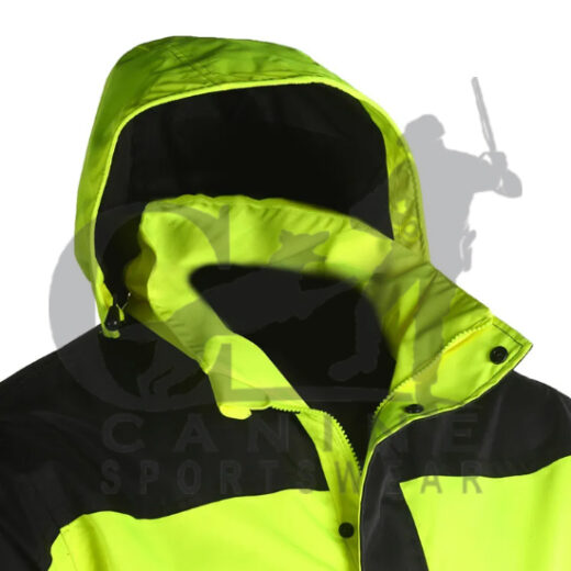Adjustable Hood Workwear Waterproof Hi Vis Reflective Jacket - Image 4