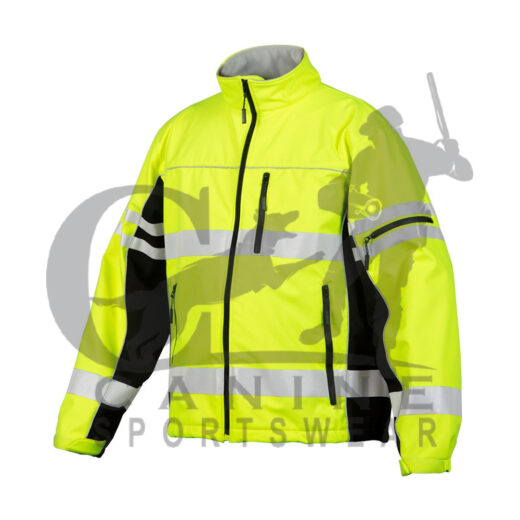 Safety Workwear Hi Vis Yellow Black Two Tone Softshell Jacket - Image 3