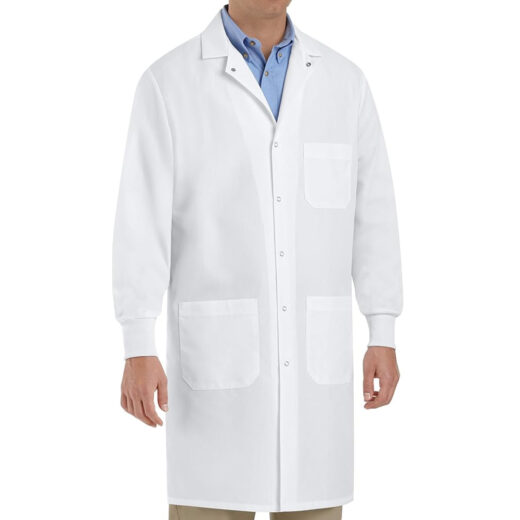 Long-Sleeve Laboratory White Doctor Coat