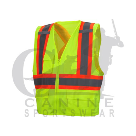 Work Wear Hi-Vis Safety Vest with Contrasting Reflective Tape