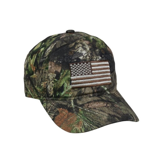 Camouflage Pattern Embroidered USA flag Hunting Cap
