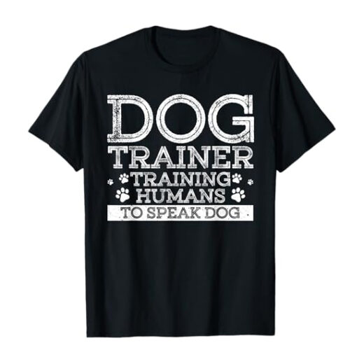 Black T Shirt Dog Trainer Shirt